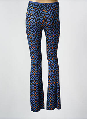 Pantalon flare stretch taille haute bleu SIYU femme