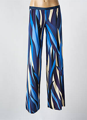 Pantalon flare stretch bleu SIYU femme