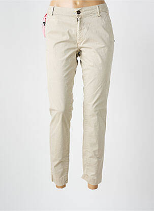 Pantalon chino tissage popeline taille normale beige MASON'S femme