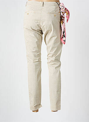 Pantalon chino tissage popeline taille normale beige MASON'S femme