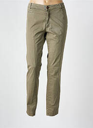 Pantalon chino tissage popeline taille normale vert MASON'S femme