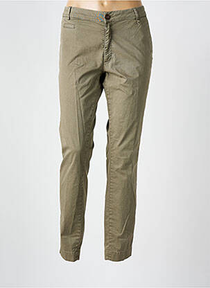 Pantalon chino tissage popeline taille normale vert MASON'S femme