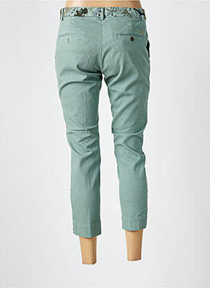 Pantalon chino fermeture zippée sous rabat boutonné taille normale vert MASON'S femme