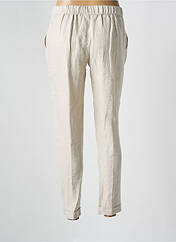 Pantalon droit beige WHYCI MILANO pour femme seconde vue