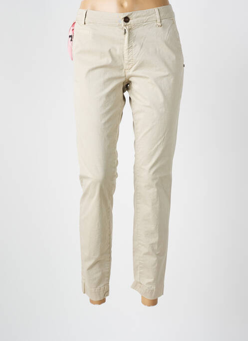 Pantalon chino tissage popeline taille normale beige MASON'S femme