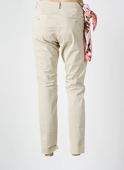 Pantalon chino tissage popeline taille normale beige MASON'S femme