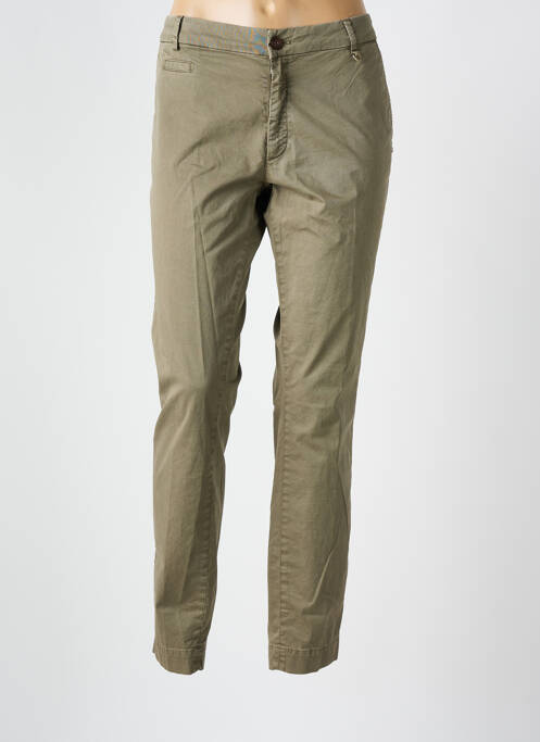 Pantalon chino tissage popeline taille normale vert MASON'S femme