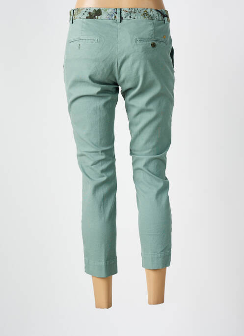 Pantalon chino fermeture zippée sous rabat boutonné taille normale vert MASON'S femme