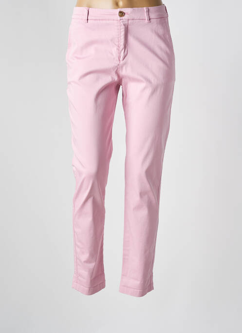 Pantalon chino tissage popeline taille normale rose HUGO BOSS femme