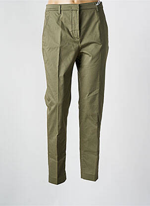 Pantalon chino tissage popeline taille normale vert ASPESI femme