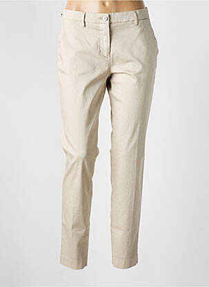 Pantalon chino tissage popeline taille normale beige MASON'S femme