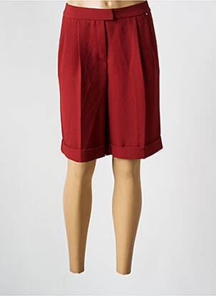 Bermuda fermeture zippée sous rabat avec crochet taille normale rouge HUGO BOSS femme