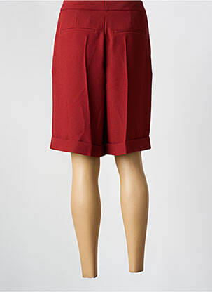 Bermuda fermeture zippée sous rabat avec crochet taille normale rouge HUGO BOSS femme