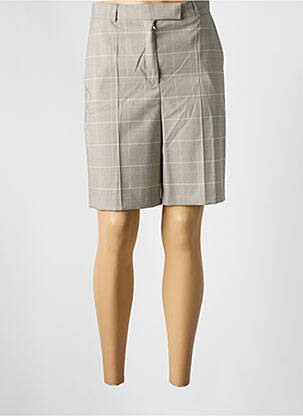 Bermuda fermeture zippée sous rabat avec crochet taille normale gris HUGO BOSS femme