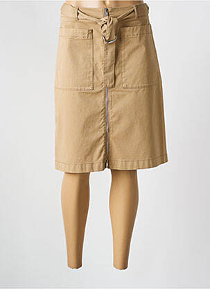 Jupe mi-longue beige HUGO BOSS pour femme