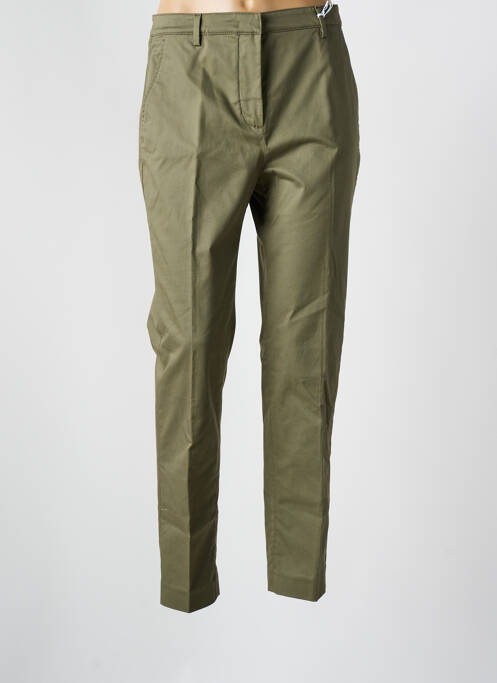 Pantalon chino tissage popeline taille normale vert ASPESI femme