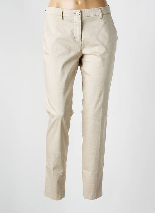 Pantalon chino tissage popeline taille normale beige MASON'S femme