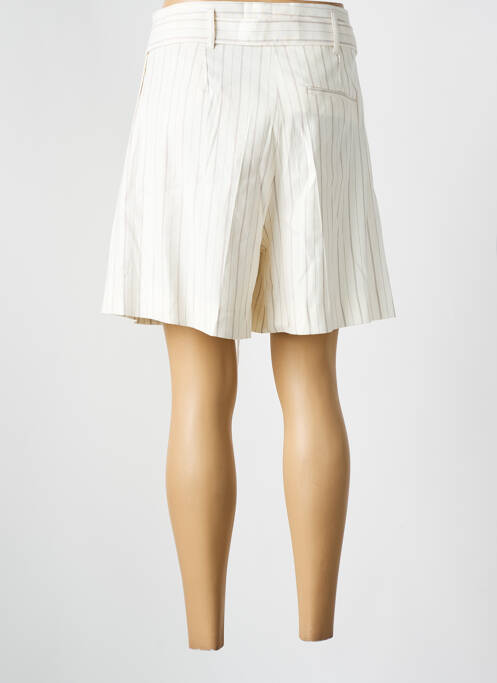 Bermuda fermeture zippée sous rabat avec crochet taille normale beige HUGO BOSS femme