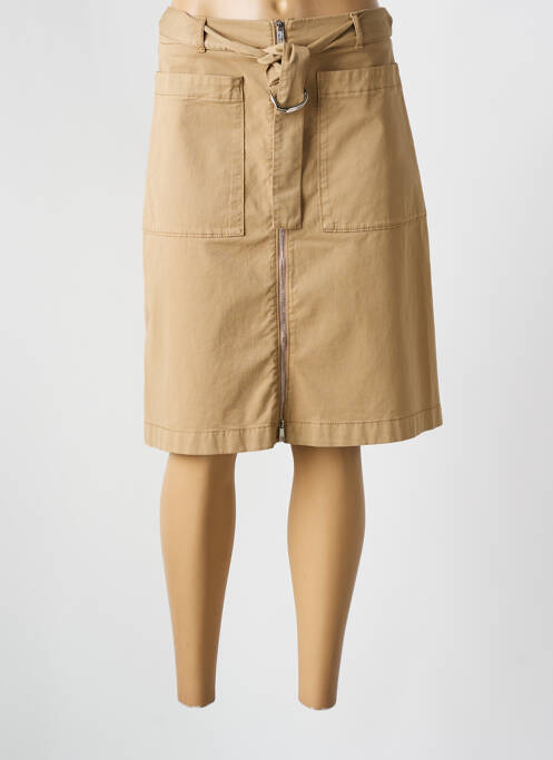 Jupe mi-longue beige HUGO BOSS pour femme