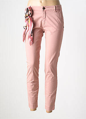 Pantalon chino tissage popeline taille normale rose MASON'S femme