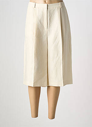 Pantacourt taille haute taille haute beige HUGO BOSS femme