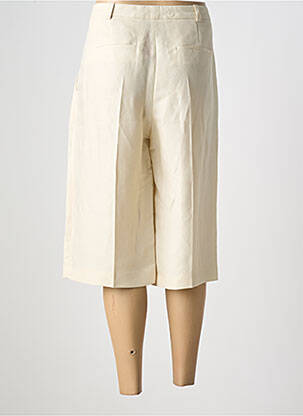 Pantacourt taille haute taille haute beige HUGO BOSS femme