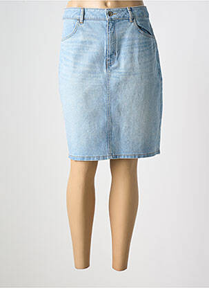Jupe mi-longue stretch bleu HUGO BOSS femme
