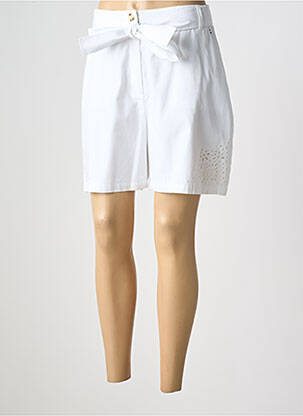 Short fermeture zippée sous rabat boutonné blanc HUGO BOSS femme