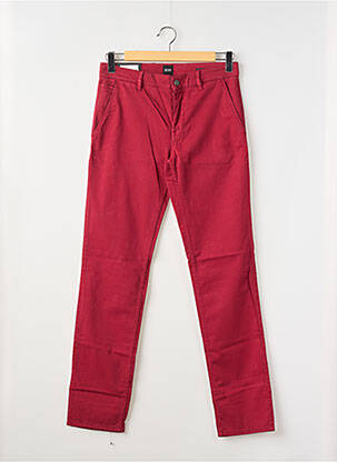 Pantalon chino tissage popeline taille normale rouge HUGO BOSS homme