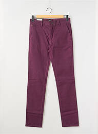 Pantalon chino tissage popeline taille normale violet HUGO BOSS homme