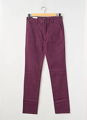 Pantalon chino tissage popeline taille normale violet HUGO BOSS homme