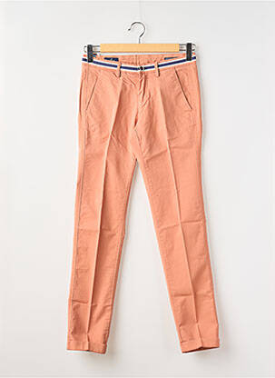 Pantalon chino tissage popeline taille normale orange MASON'S femme