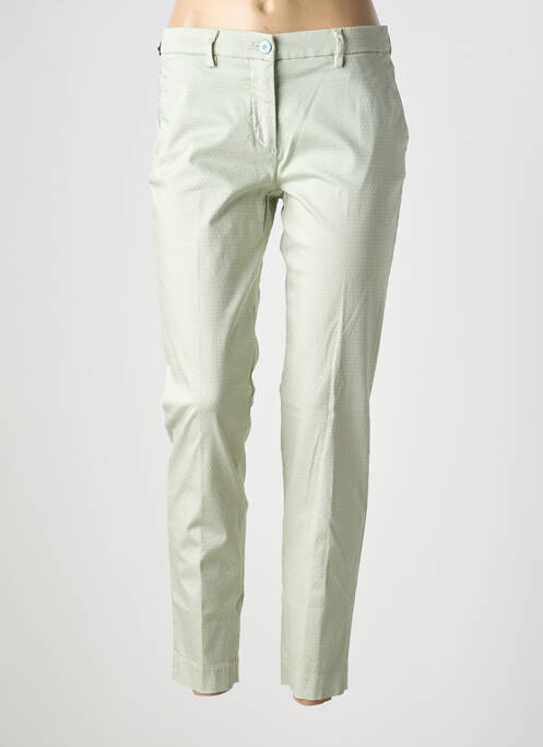 Pantalon chino tissage popeline taille normale vert MASON'S femme