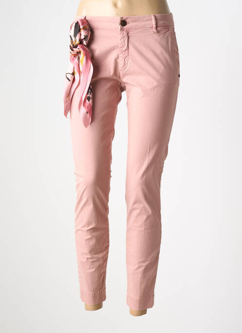 Pantalon chino tissage popeline taille normale rose MASON'S femme
