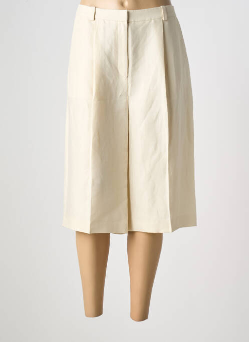 Pantacourt coupe jupe culotte taille haute beige HUGO BOSS femme