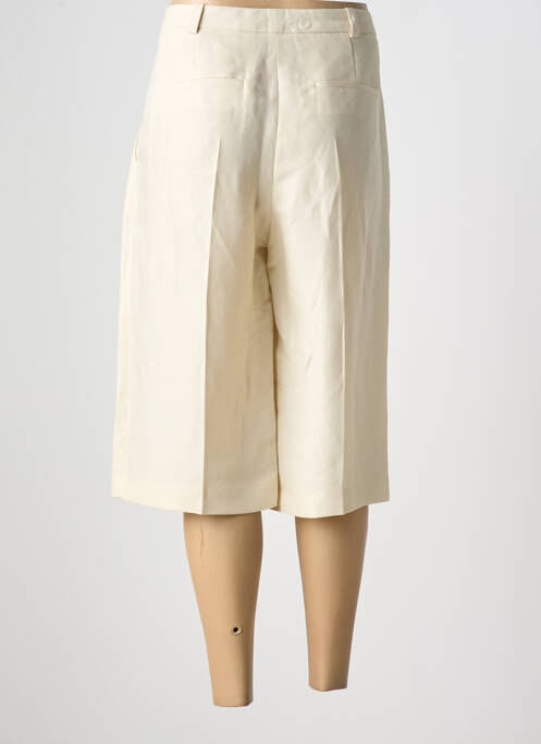 Pantacourt coupe jupe culotte taille haute beige HUGO BOSS femme
