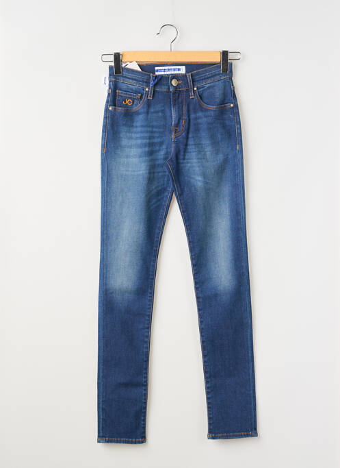 Jeans coupe slim stretch taille haute bleu JACOB COHEN femme