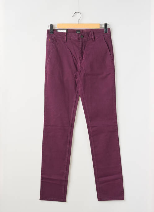 Pantalon chino tissage popeline taille normale violet HUGO BOSS homme