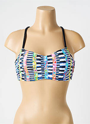 Haut de maillot de bain stretch haut bandeau bleu FREYA femme