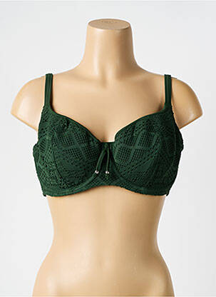 Haut de maillot de bain stretch haut soutien-gorge emboitant vert FREYA femme