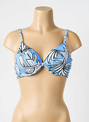 Haut de maillot de bain stretch haut soutien-gorge emboitant bleu FREYA femme