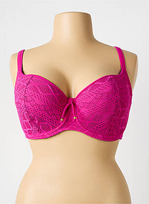 Haut de maillot de bain stretch haut soutien-gorge emboitant rose FREYA femme