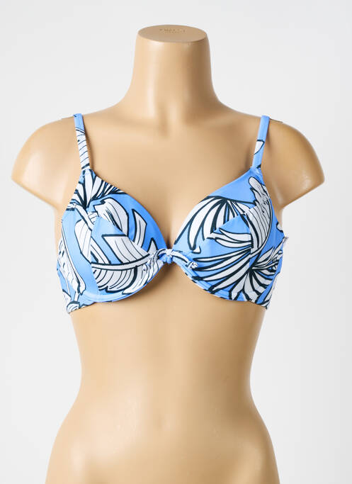 Haut de maillot de bain stretch haut soutien-gorge emboitant bleu FREYA femme