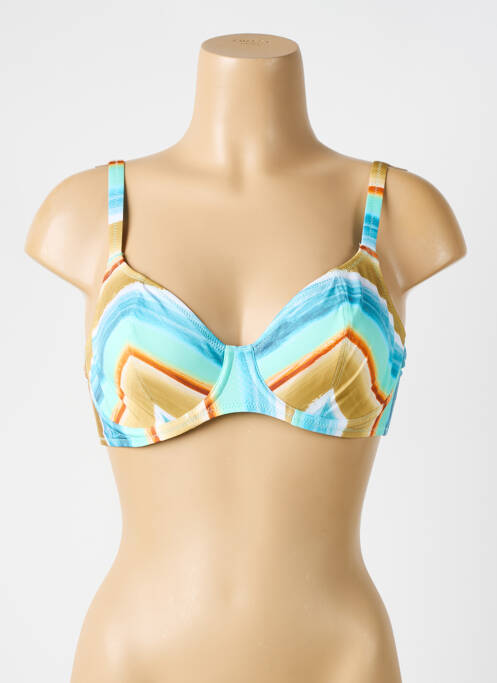 Haut de maillot de bain stretch haut soutien-gorge emboitant bleu FREYA femme