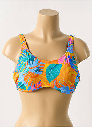 Haut de maillot de bain bretelles élastiquées ajustables brassieres orange FREYA femme