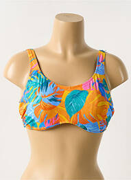 Haut de maillot de bain bretelles élastiquées ajustables brassieres orange FREYA femme