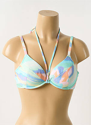 Haut de maillot de bain bretelles élastiquées vert FREYA femme
