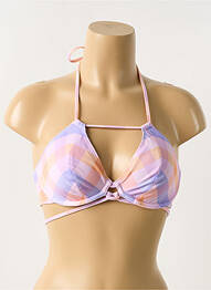 Haut de maillot de bain bretelles élastiquées haut soutien-gorge balconnet rose FREYA femme