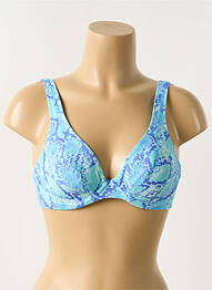 Haut de maillot de bain bretelles élastiquées ajustables haut soutien-gorge balconnet bleu FREYA femme
