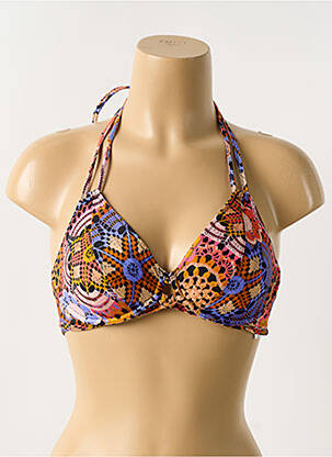 Haut de maillot de bain bretelles élastiquées ajustables haut soutien-gorge balconnet orange FREYA femme